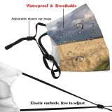 yanfind Hikers Winter Path Field Trail Straw Natural Hike Cloud Landscape Sky Washington Dust Washable Reusable Filter and Reusable Mouth Warm Windproof Cotton Face