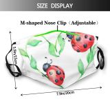 yanfind Isolated Beetle Life Little Cute Flying Leave Insect Colorful Ladybugs Natural Wildlife Dust Washable Reusable Filter and Reusable Mouth Warm Windproof Cotton Face