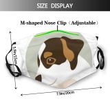 yanfind Isolated Cute Dog Puppy Friend Design Face Pet Art Doggy Happy Portrait Dust Washable Reusable Filter and Reusable Mouth Warm Windproof Cotton Face