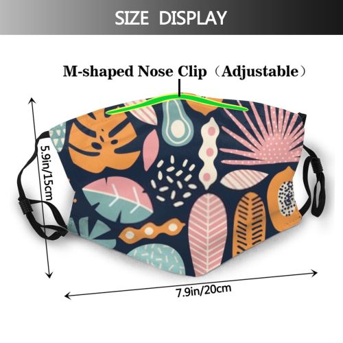yanfind Blossom Spring Flower Fashion Garden Flora Grass Plant Hawaiian Tropical Aloe Modern Dust Washable Reusable Filter and Reusable Mouth Warm Windproof Cotton Face