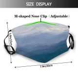 yanfind Idyllic Amazing Evening Wild Mountain Explore Twilight Highland Forest Silent Tranquil Dramatic Dust Washable Reusable Filter and Reusable Mouth Warm Windproof Cotton Face