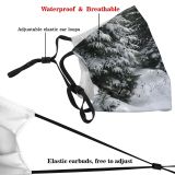 yanfind Fir Winter Path Geological Tree Tree Plant Forest Winter Freezing Snow Woody Dust Washable Reusable Filter and Reusable Mouth Warm Windproof Cotton Face