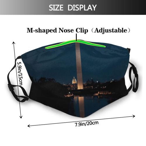 yanfind Idyllic Perspective Monument Landmark Evening Night Tower Tranquil Scenery Architecture Outdoors Sky Dust Washable Reusable Filter and Reusable Mouth Warm Windproof Cotton Face