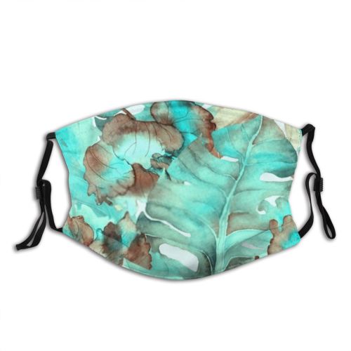 yanfind Blossom Spring Flower Fashion Aloha Trendy Interior Watercolor Flowers Hawaiian Plant Tropical Dust Washable Reusable Filter and Reusable Mouth Warm Windproof Cotton Face