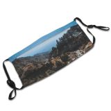 yanfind Idyllic Clouds Daytime Tranquil Scenery Mountains Outdoors Trees Sky Clear Peaceful Outside Dust Washable Reusable Filter and Reusable Mouth Warm Windproof Cotton Face