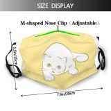 yanfind Isolated Lovely Whisker Moody Cat Kitty Cute Nose Moggy Mood Attack Action Dust Washable Reusable Filter and Reusable Mouth Warm Windproof Cotton Face