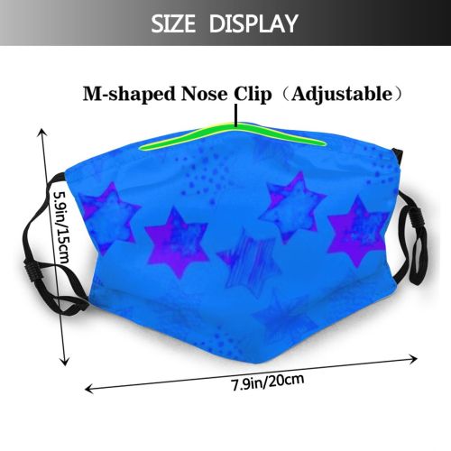 yanfind Christmas Cute Seamless Sky Trendy Night Stars Wedding Cloth Doodle Child Magic Dust Washable Reusable Filter and Reusable Mouth Warm Windproof Cotton Face