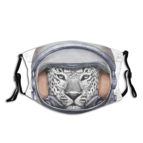 yanfind Isolated Cat Spaceman Fantasy Cosmonaut Old Cosmic Classic Jaguar Wildlife Leopard Vintage Dust Washable Reusable Filter and Reusable Mouth Warm Windproof Cotton Face