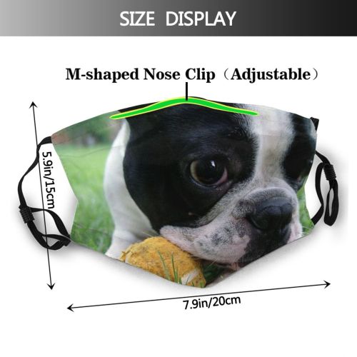 yanfind Gonzo Garden Dog Toy French Canidae Boston Dog Bulldog Companion Outdoor Pet Dust Washable Reusable Filter and Reusable Mouth Warm Windproof Cotton Face