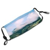 yanfind Idyllic Untouched Ecology Rough Greenery Mountain Highland Silent Daytime Solitude Magnificent Picturesque Dust Washable Reusable Filter and Reusable Mouth Warm Windproof Cotton Face