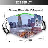 yanfind Faneuil Plaza Boston Downtown Custom District Built Snow City Architecture Exterior Building Dust Washable Reusable Filter and Reusable Mouth Warm Windproof Cotton Face