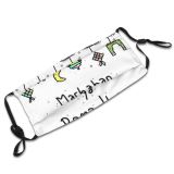 yanfind Abstract Calligraphy Idul Moon Religion Cute Arabic Ketupat Allah Ramazan Kareem Doodle Dust Washable Reusable Filter and Reusable Mouth Warm Windproof Cotton Face