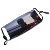 yanfind Winter Town Fife Steeple Religion Christmas Scotland Inverkeithing Britain Winter Tower Morning Dust Washable Reusable Filter and Reusable Mouth Warm Windproof Cotton Face