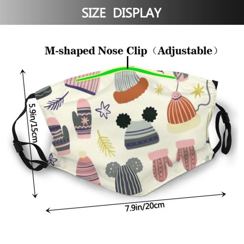yanfind Isolated Comfort Congratulation Fashion Wool Christmas Cute Warm Seamless Winter Cap Year Dust Washable Reusable Filter and Reusable Mouth Warm Windproof Cotton Face