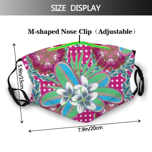 yanfind  Spring Fashion Flower Hibiscus Vintage Garden Flora Drawn Romantic Delicate Watercolor Dust Washable Reusable Filter and Reusable Mouth Warm Windproof Cotton Face
