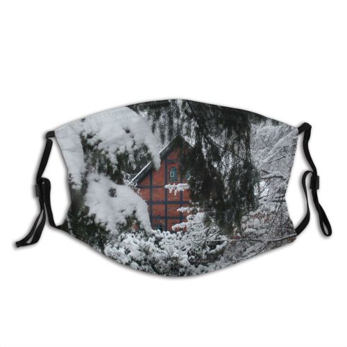yanfind Winter Home Winter Area Rural Geological Forrest Branch Snow Hide Tree Frost Dust Washable Reusable Filter and Reusable Mouth Warm Windproof Cotton Face