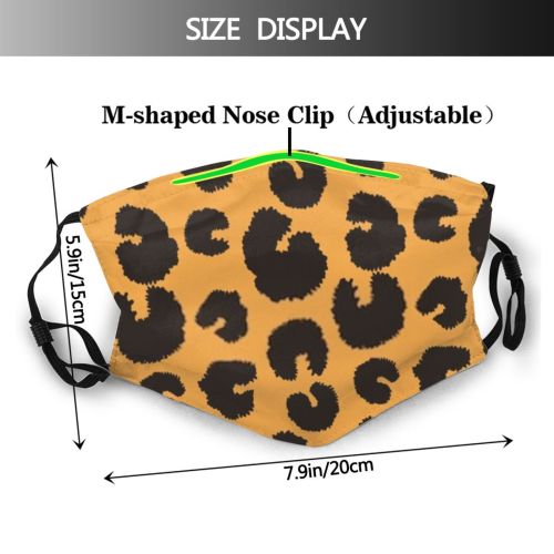 yanfind Abstract Safari Decor Fashion Linear Cat Seamless Skin Blot Jaguar Leopard Contrast Dust Washable Reusable Filter and Reusable Mouth Warm Windproof Cotton Face