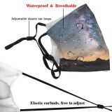 yanfind Exploration Atmospheric Glowing Infinity Dramatic Range Star Mood Majestic Landscape Romantic Tranquility Dust Washable Reusable Filter and Reusable Mouth Warm Windproof Cotton Face