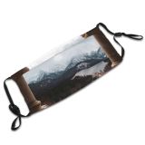 yanfind Idyllic Ice Frost Mountain Icy Slopes Clouds Coniferous Tranquil Scenery Capped Schwangau Dust Washable Reusable Filter and Reusable Mouth Warm Windproof Cotton Face
