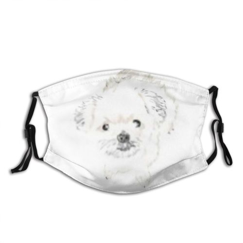 yanfind Abstract Isolated Sample Cute Hungry Desire Eating Dog Kitchen Puppy Doodle Simple Dust Washable Reusable Filter and Reusable Mouth Warm Windproof Cotton Face
