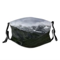 yanfind Ice Glacier Daylight Hike Dawn Mountain Gloomy Rock Clouds Climb River High Dust Washable Reusable Filter and Reusable Mouth Warm Windproof Cotton Face
