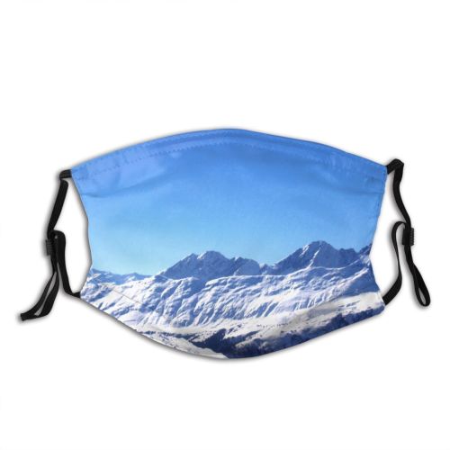yanfind Winter Vehicle Transport Car Winter Motor Landscape Ice Snow England Tree Vehicle Dust Washable Reusable Filter and Reusable Mouth Warm Windproof Cotton Face