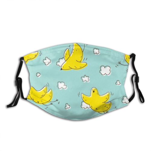 yanfind Bird Cute Interior Seamless Sky Plumage Nursery Emotions Fluttering Wings Dove Baby Dust Washable Reusable Filter and Reusable Mouth Warm Windproof Cotton Face