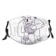 yanfind Crazy Isolated Professional Cute Job Office Contour Doodle Scientist Occupation Mad Design Dust Washable Reusable Filter and Reusable Mouth Warm Windproof Cotton Face