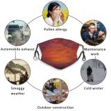 yanfind Curacao Afterglow Dusk Sunset Sky Sunset Sky Horizon Morning Sunrise Celestial Evening Dust Washable Reusable Filter and Reusable Mouth Warm Windproof Cotton Face