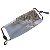yanfind Winter Winter Natural Stairs Landscape Sky Sundown Ice Ice Branch Snow Tree Dust Washable Reusable Filter and Reusable Mouth Warm Windproof Cotton Face