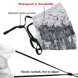 yanfind Idyllic Ice Pine Frosty Mountain Enviroment Snowy Rock Icy Coniferous Frozen Tranquil 011 Dust Washable Reusable Filter and Reusable Mouth Warm Windproof Cotton Face