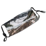 yanfind Idyllic Coast Lake Amazing Calm Wild Mountain Highland Silent Pond Tourism Evergreen Dust Washable Reusable Filter and Reusable Mouth Warm Windproof Cotton Face