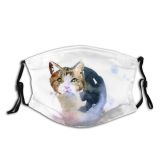 yanfind Elegant Fur Young Cat Kitty Cute Elegance Aquarelle Lonely Beautiful Pretty Ears Dust Washable Reusable Filter and Reusable Mouth Warm Windproof Cotton Face