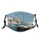 yanfind Marina Coast Harbor Mare Isola Sea Faro Vehicle Vacation Boat Yacht Port Dust Washable Reusable Filter and Reusable Mouth Warm Windproof Cotton Face