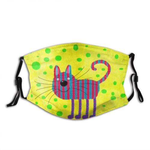 yanfind Friends Stripes Isolated Rainbow Unusual Happiness Artwork Striped Gradient Cute Smiling Friendly Dust Washable Reusable Filter and Reusable Mouth Warm Windproof Cotton Face