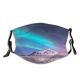 yanfind Europe Science Dramatic Star Waterfront Outer Tranquility Lofoten Scene Night Snow Snowcapped Dust Washable Reusable Filter and Reusable Mouth Warm Windproof Cotton Face