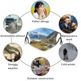 yanfind Ice Glacier Lake Daylight Frost Sight Frosty Mountain Road Snowy Icy Bridge Dust Washable Reusable Filter and Reusable Mouth Warm Windproof Cotton Face
