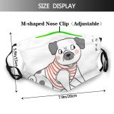 yanfind Isolated Dogs Polka Artwork Cute Dot Wildlife Puppy Doodle Design Pose Love Dust Washable Reusable Filter and Reusable Mouth Warm Windproof Cotton Face