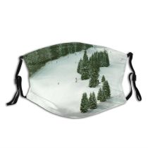 yanfind Fir Winter Geological Terrain Trees Slope Tree Plant Recreation Winter Snowboarding Snow Dust Washable Reusable Filter and Reusable Mouth Warm Windproof Cotton Face