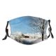 yanfind Winter Landscape Sky Tree Branch Frost Winter Natural Freezing Snow Scene Daytime Dust Washable Reusable Filter and Reusable Mouth Warm Windproof Cotton Face