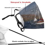yanfind Sloop Watercraft Transportation Sailboat Sail Sea Schooner Vehicle Boat Yacht Sailing Dust Washable Reusable Filter and Reusable Mouth Warm Windproof Cotton Face