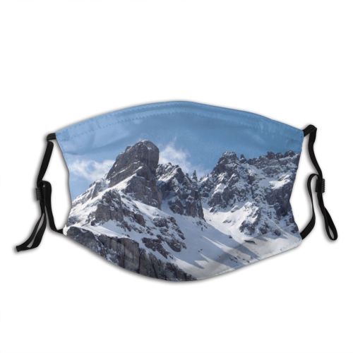 yanfind Ridge Mountain Winter Landforms Nunatak Snow Mountain Range Landform Mountainous Arête Massif Dust Washable Reusable Filter and Reusable Mouth Warm Windproof Cotton Face