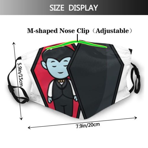 yanfind Isolated Smile Horror Gothic Halloween Cute Smiling Fantasy Undead Blood Count Night Dust Washable Reusable Filter and Reusable Mouth Warm Windproof Cotton Face