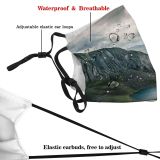 yanfind Lake Hike Mountain Clouds Mountains Peak Summit Valley Hills Outdoors Sky Rocks Dust Washable Reusable Filter and Reusable Mouth Warm Windproof Cotton Face