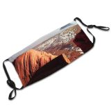 yanfind Sky Natural Geology Travel Utah Landscape Landscape Mountain Sky Rock Formation Monument Dust Washable Reusable Filter and Reusable Mouth Warm Windproof Cotton Face