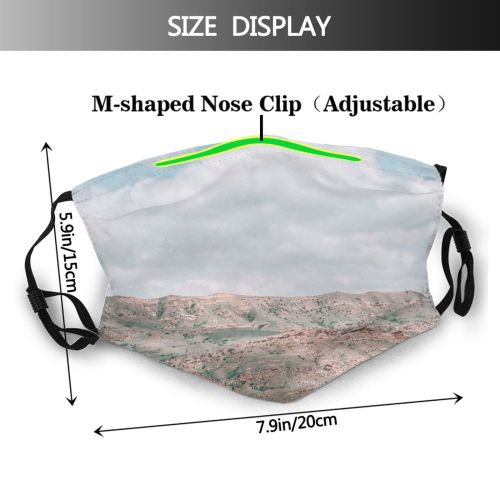 yanfind Idyllic Untouched Lake Amazing Rough Wild Mountain Explore Highland Tourism Geology Picturesque Dust Washable Reusable Filter and Reusable Mouth Warm Windproof Cotton Face