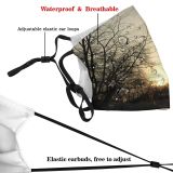 yanfind Cloud Frozen Wind Landscape Sunlight Sky Tree Cool Branch Atmosphere Morning Natural Dust Washable Reusable Filter and Reusable Mouth Warm Windproof Cotton Face