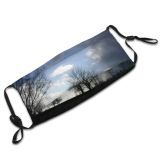 yanfind Cloud Landscape Sky Tree Branch Atmosphere Morning Natural Atmospheric Storm Daytime Clouds Dust Washable Reusable Filter and Reusable Mouth Warm Windproof Cotton Face