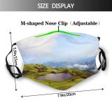 yanfind Lake Daylight Mother Sight Mountain Beauty Clouds Daytime Scenery High Mountains Rural Dust Washable Reusable Filter and Reusable Mouth Warm Windproof Cotton Face