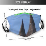 yanfind Steeple Place Pointy Historic Landmark National Sky Point Indonesian Cone Historic Worship Dust Washable Reusable Filter and Reusable Mouth Warm Windproof Cotton Face